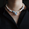Collar porcelana pájaro